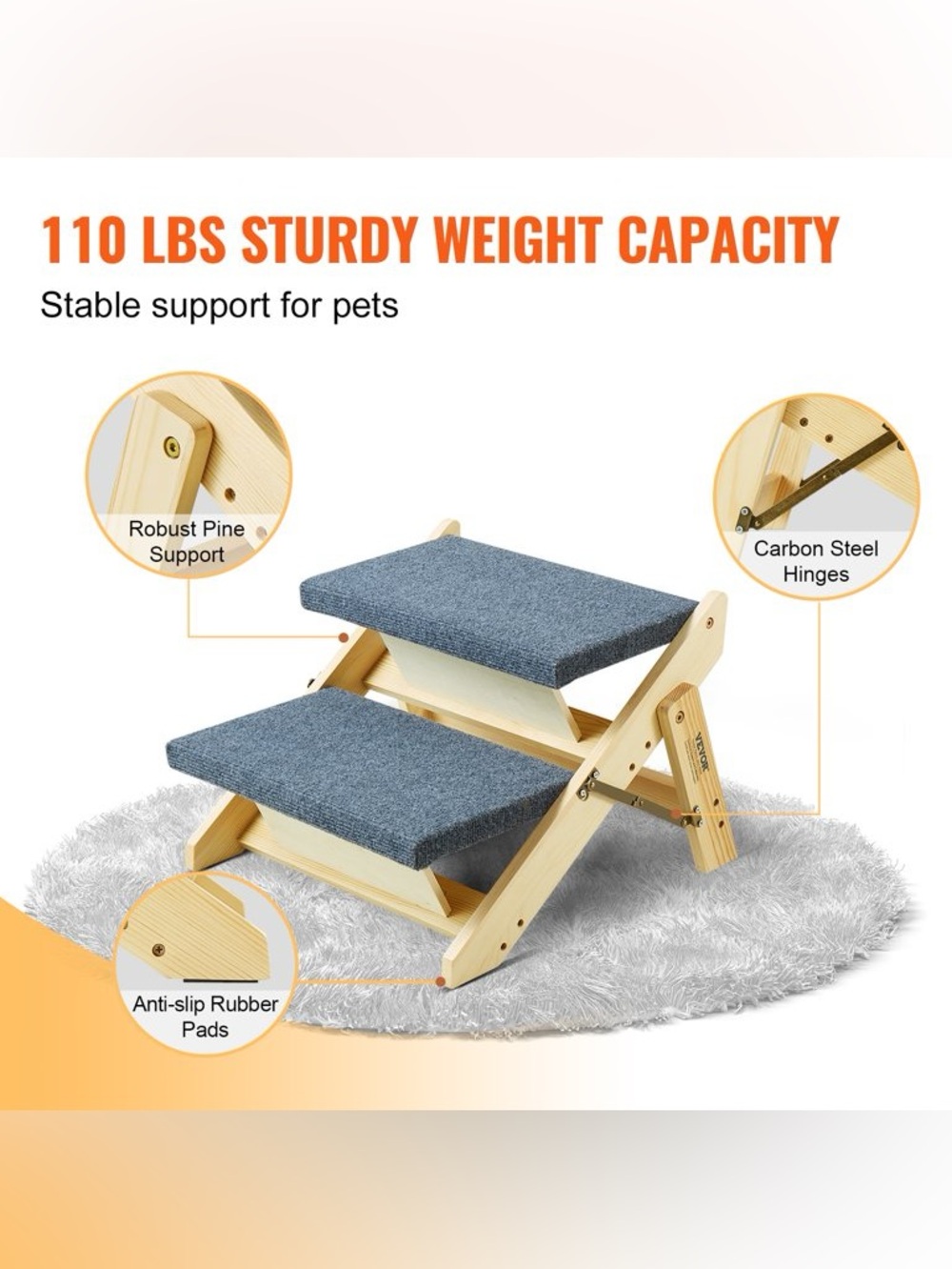 Wood pet steps / ramp